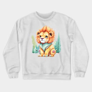 cute colorful lion Crewneck Sweatshirt